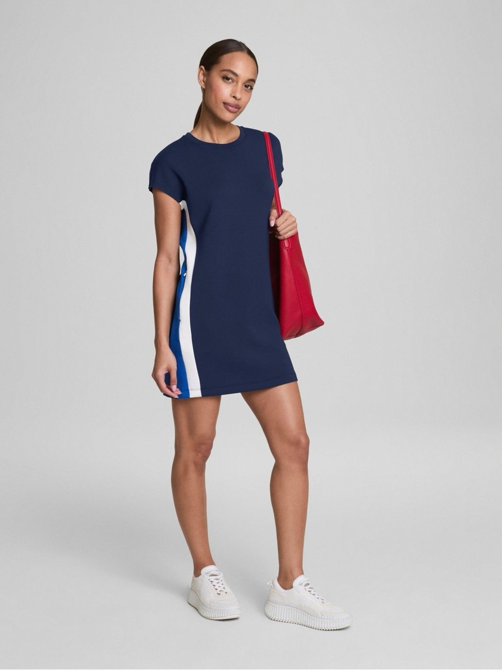 Spanx Air Essentials Colorblock Mini T-Shirt Dress Size Medium